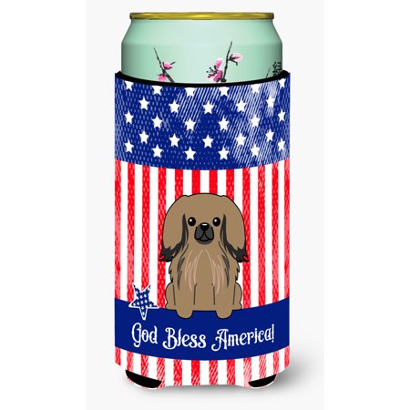 

Carolines Treasures BB3097TBC Patriotic USA Pekingnese Tan Tall Boy Beverage Insulator Hugger Tall Boy multicolor