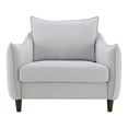 thumbnail image 2 of Furniture of America Terry Modern Chenille Skinny Sloped Arm Indoor Accent Chair, Light Gray, 2 of 5