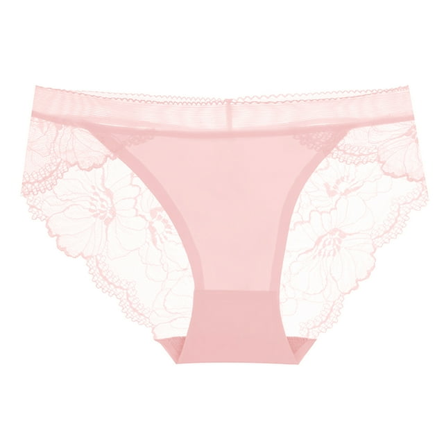 B91xZ Culottes Invisibles en Coton pour Femmes, Bikini Sans Couture, Couverture Demi-Dos, Rose m