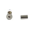 thumbnail image 4 of 10 Uds Zulema cuero Pegamento 4mm tubo Cierres magnéticos conectores Pta plateado, 4 of 6