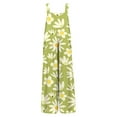 thumbnail image 6 of Xyxonk Light Green Jumpsuits for Women Floral Printed Sleeveless Cotton Jumpsuit Oversized Trendy Romper with Pockets Comfy Jumpers Light Green 2XL, 6 of 6