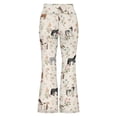 thumbnail image 3 of WOYY Girls Athletic Flare Pants High Waisted Stretch Yoga Pants Cute Trousers, White, Sizes 1-14, 3 of 4