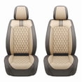 thumbnail image 2 of Front Seat Covers Fit for Hyundai Sonata 1999-2026, Premium Faux Leather Waterproof Breathable Anti‑Slip Seat Protectors, Gray&Beige, 2 of 7