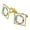 Gold, variant on Letter O Floral Monogram Initial Square Cufflink Set - Silver or Gold