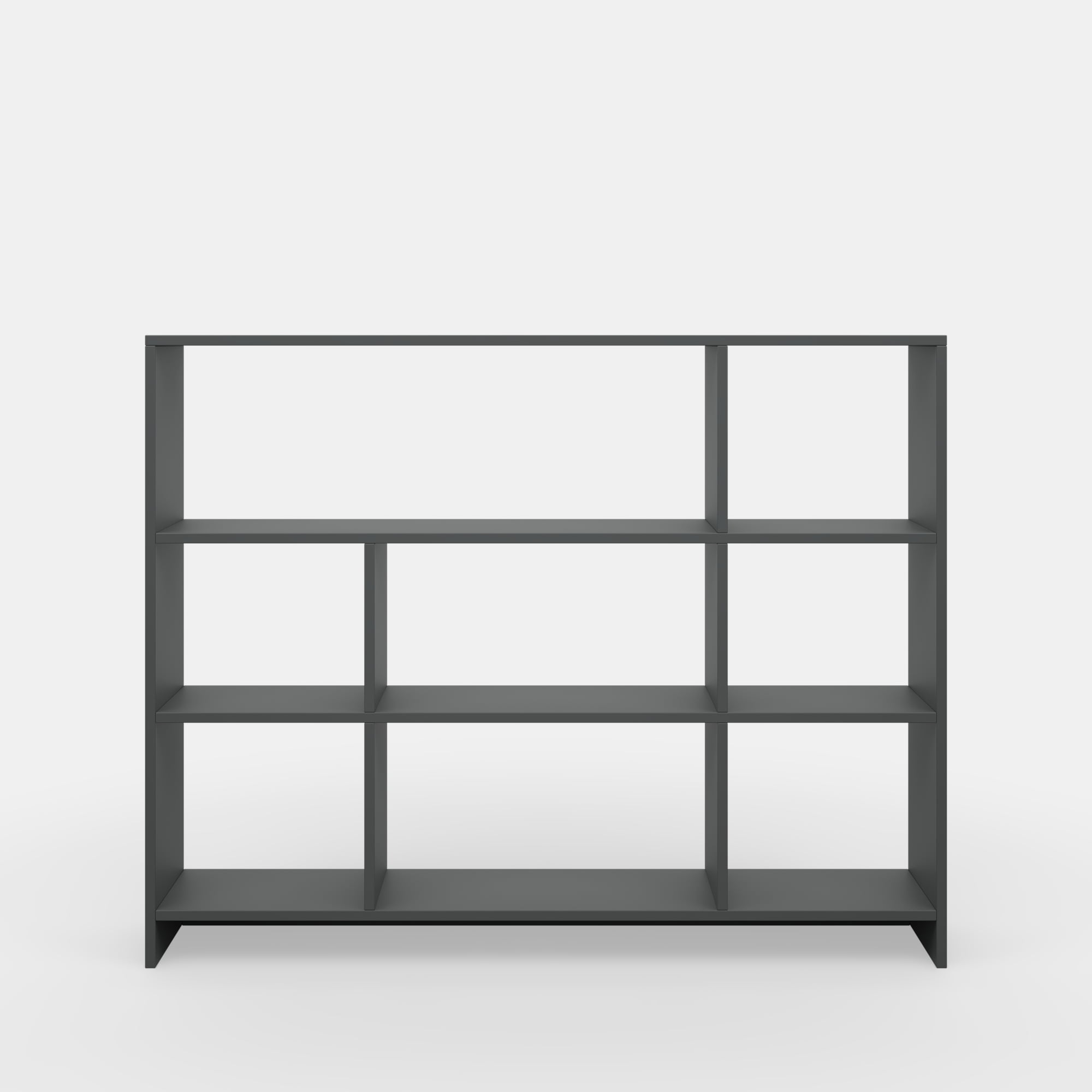Ada Home Decor Lavina 3 Tier Open Shelf Cube Modern Bookcase, Anthracite