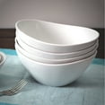 thumbnail image 3 of Euro Ceramica, Inc. Euro Ceramica Highlands White Porcelain Serving Bowls, 3pc and 4pc 3 Piece, 3 of 5