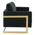 thumbnail image 5 of LeisureMod Lincoln Modern Mid-Century Upholstered Velvet Loveseat with Gold Frame-Color:GoldMaterial, 5 of 9