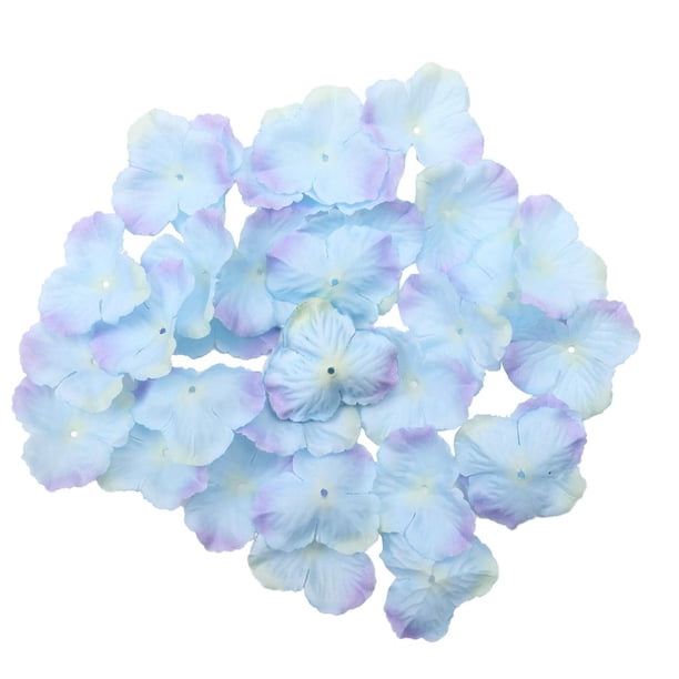 400 pétalos de hortensia de seda artificial para decoración del hogar. Azul