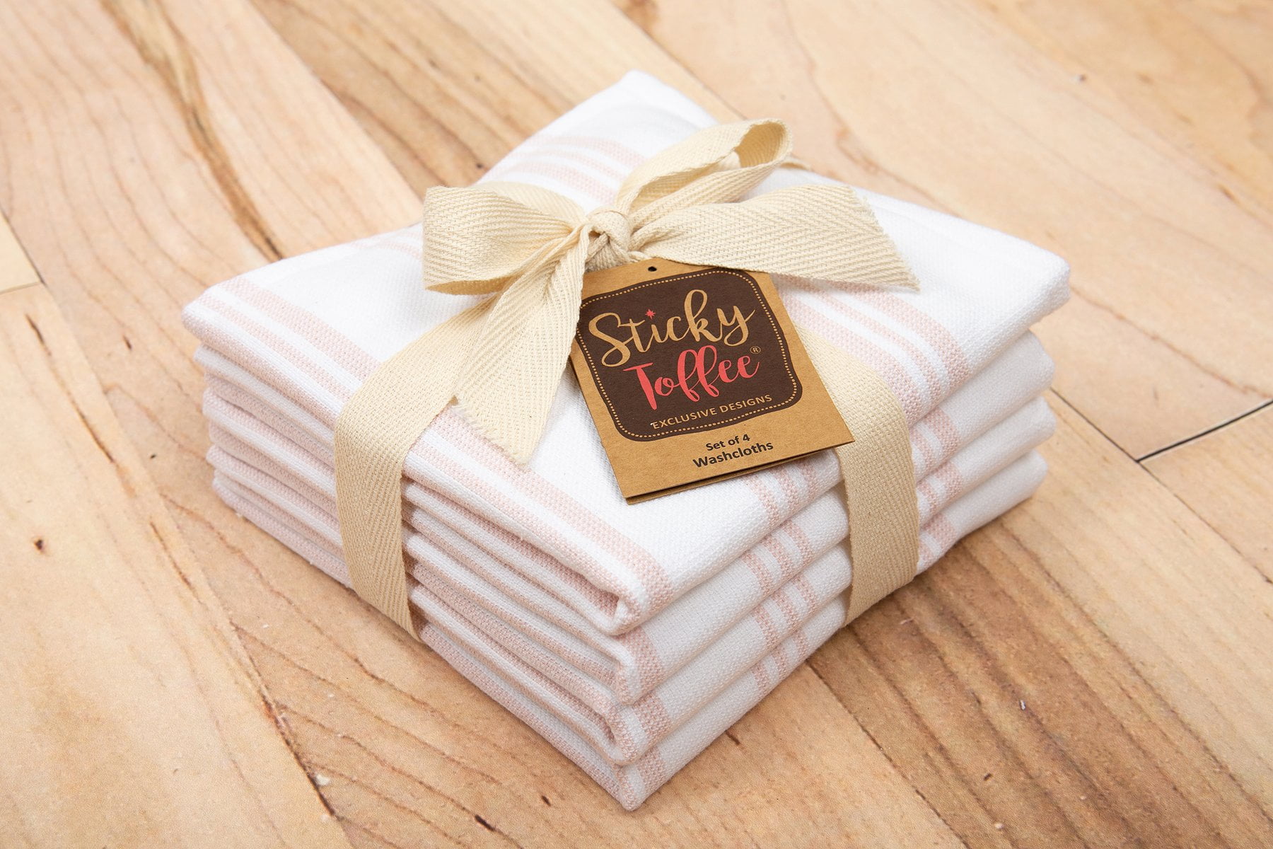 Sticky Toffee Terry Cotton Washcloths Set for Bathroom, 4 Pack, Soft and  Absorbent, Face Cloths, Fingertip Towels, 500 GSM, 13 in x 13 in, Blue 