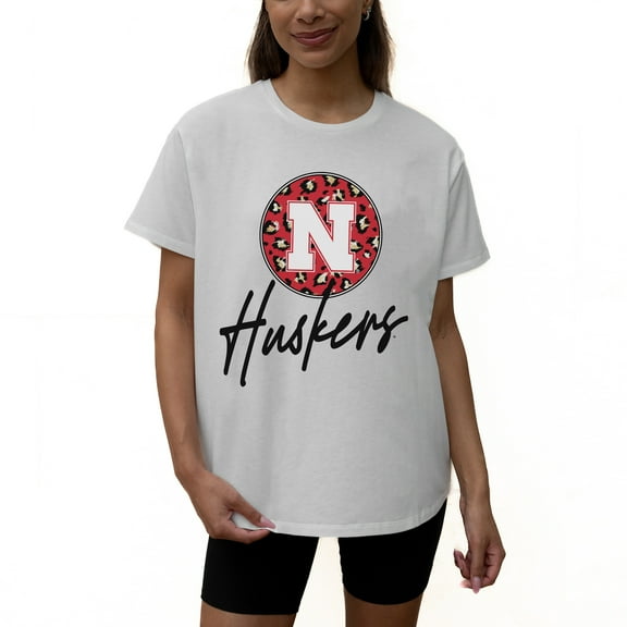 Women's Gameday Couture White Nebraska Huskers Wild Expectations Tri-Blend Flowy T-Shirt