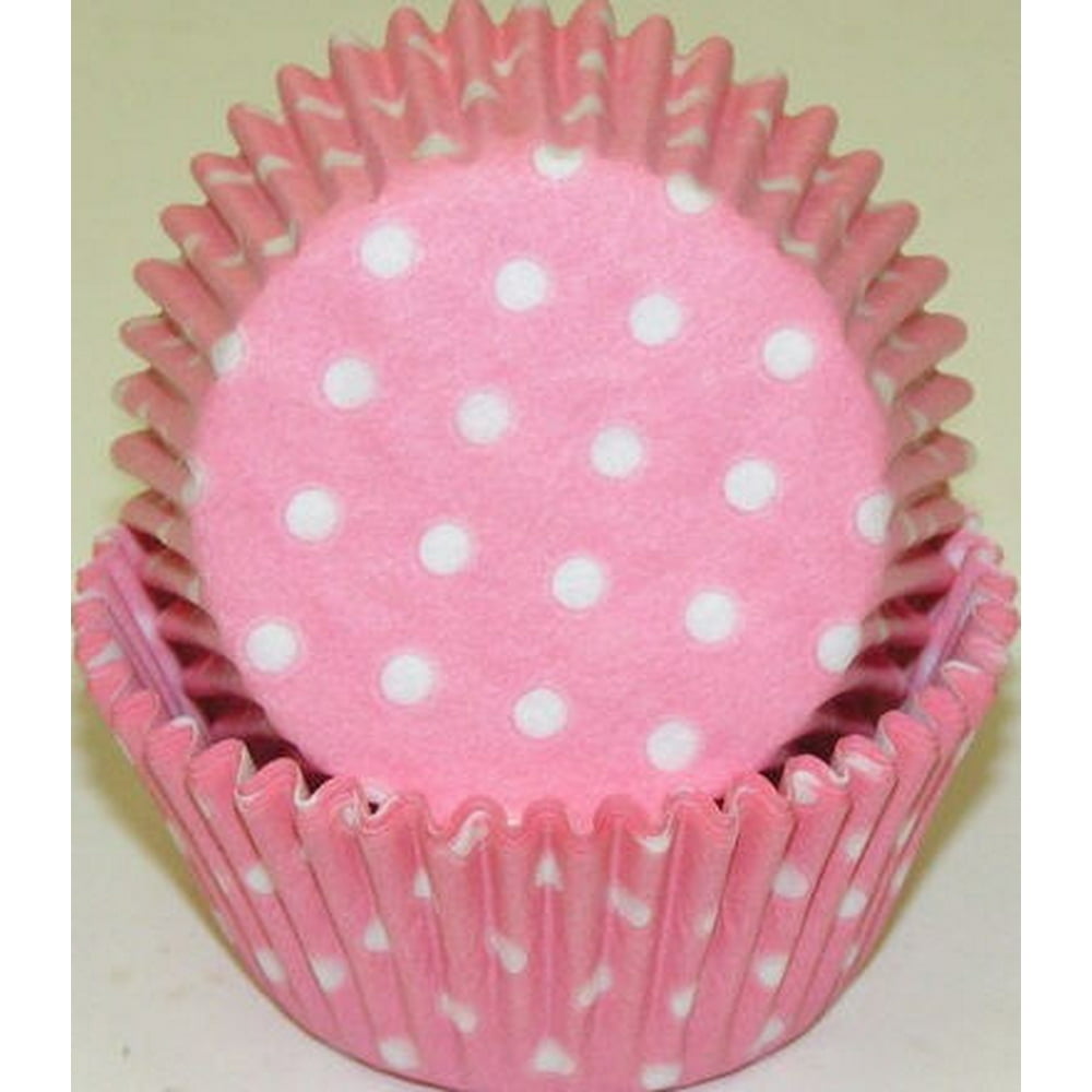 Baby Pink and White Polka Dot Cupcake Liners Baking Cups 50pack