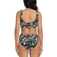 thumbnail image 3 of Daiia Green Tropical Leaves Women's Bikini Set Two Piece Swimsuit High Waisted Bikini Adjustable Straps Bikini Perfect for Beach, Pool, and Summer Vacation-XX-Large, 3 of 9