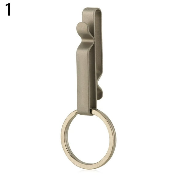 Outdoor Tool Titanium Alloy Ribbon Ending Buckles Key Ring Belt Clip Quick Draw Keychain Hanging Buckles 1