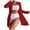Red, variant on LADIGASU Swim Suits for Women 2025,Women's Printed Bikini Straps Bikini V Sexy Split Swimsuit Set Three Piece Swimsuit Set