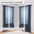 thumbnail image 2 of THD Serenity Sheer Voile Window Treatment Rod Pocket Curtain Panels - Light Filtering Curtains for Living Room - Set of 4, 2 of 7