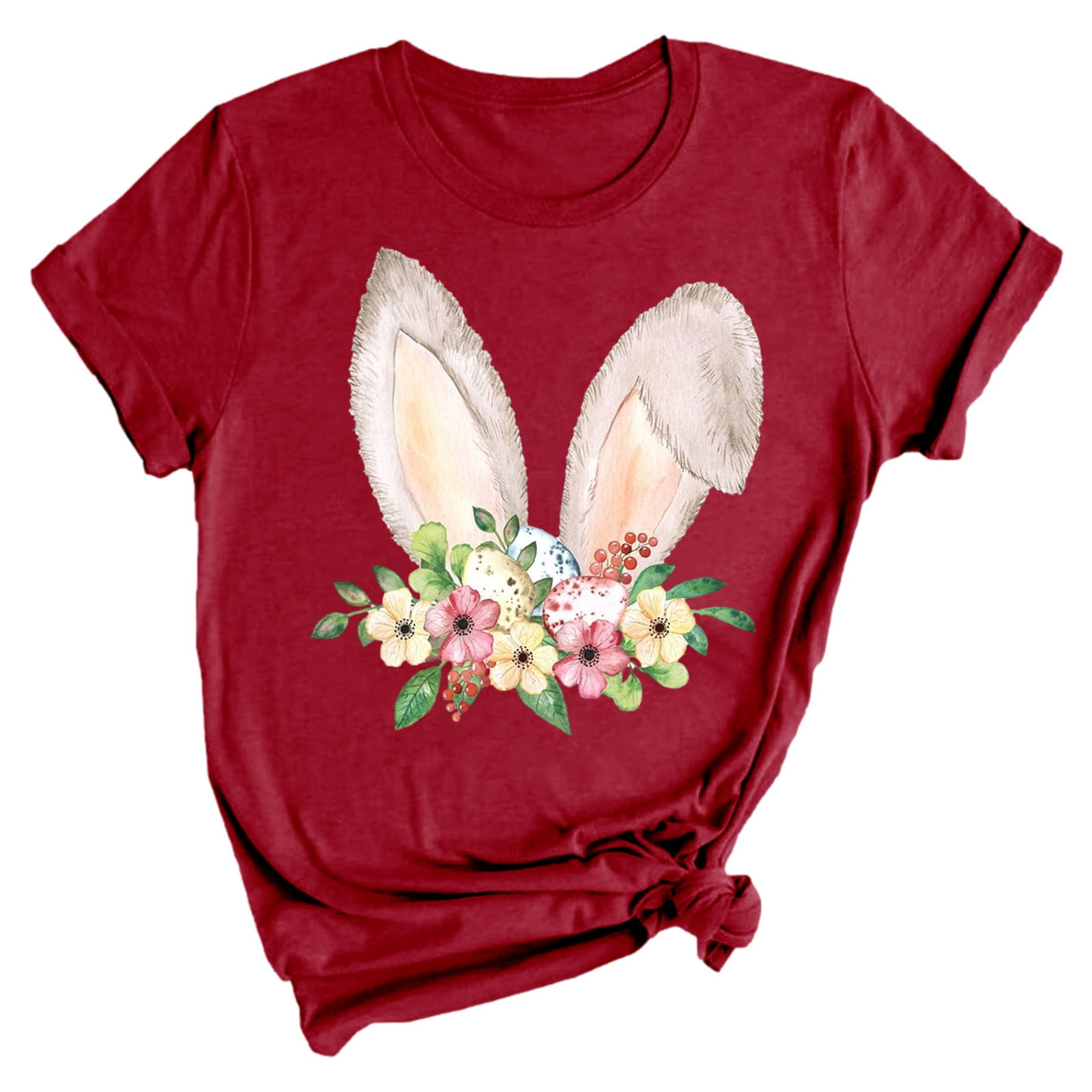 Uooqdmx Graphic Tees Women, Cotton Shirts for Women, Easter Shirt
