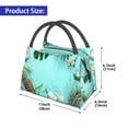 thumbnail image 2 of Lafuoo Tropical Pineapple Pattern Portable Aluminum Film Insulated Refrigerated Lunch Bag, Zippered Cooler Bag/Hot Bag for Food and Beverag-One Size, 2 of 7
