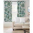 thumbnail image 2 of Abstract Paisley Pattern Blackout Curtains for Bedroom Living Room, Vintage Green Ethnic Floral 72 In Long Thermal Insulated Room Darkening Drapes Grommet Window Treatments, 52 x 72 In, 2 of 9