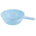 thumbnail image 2 of Plastic Colander with Handle Round Kitchen Strainer Basket for Washing Vegetables, Rice, Berries & Fruits, 2 of 4