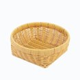 thumbnail image 2 of Imitation Rattan Hand Woven Fruit Basket, Multipurpose Storage Tray for Produce Snacks Dry Goods, Rustic Serving Basket and Organizer for Kitchen Counter Dining Table Display, Yellow, Medium, 2 of 7