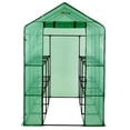 thumbnail image 2 of Machrus Ogrow Deluxe Walk-In Greenhouse with 2 Tiers and 12 Shelves - Green Cover, 2 of 7