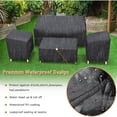 thumbnail image 2 of Outdoor Patio Furniture Cover Waterproof 4-Piece Set for Chairs, Loveseat and Coffee Table, Heavy Duty 420D, Black, 2 of 6