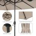 thumbnail image 4 of Spaco 15 Feet Patio Double-Sided Umbrella with Hand-Crank System-Beige, Outdoor Table Umbrella, Yard Umbrella, Market Umbrellas for Outdoor Patio Backyard Garden Lawn Sun Shade, 4 of 6