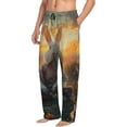 thumbnail image 6 of Sikiie Flower Meditating Rabbit Mens Pajama Pants Sleep & Lounge Pants, PJ Bottoms With elastic waistb and Pockets Small, 6 of 6