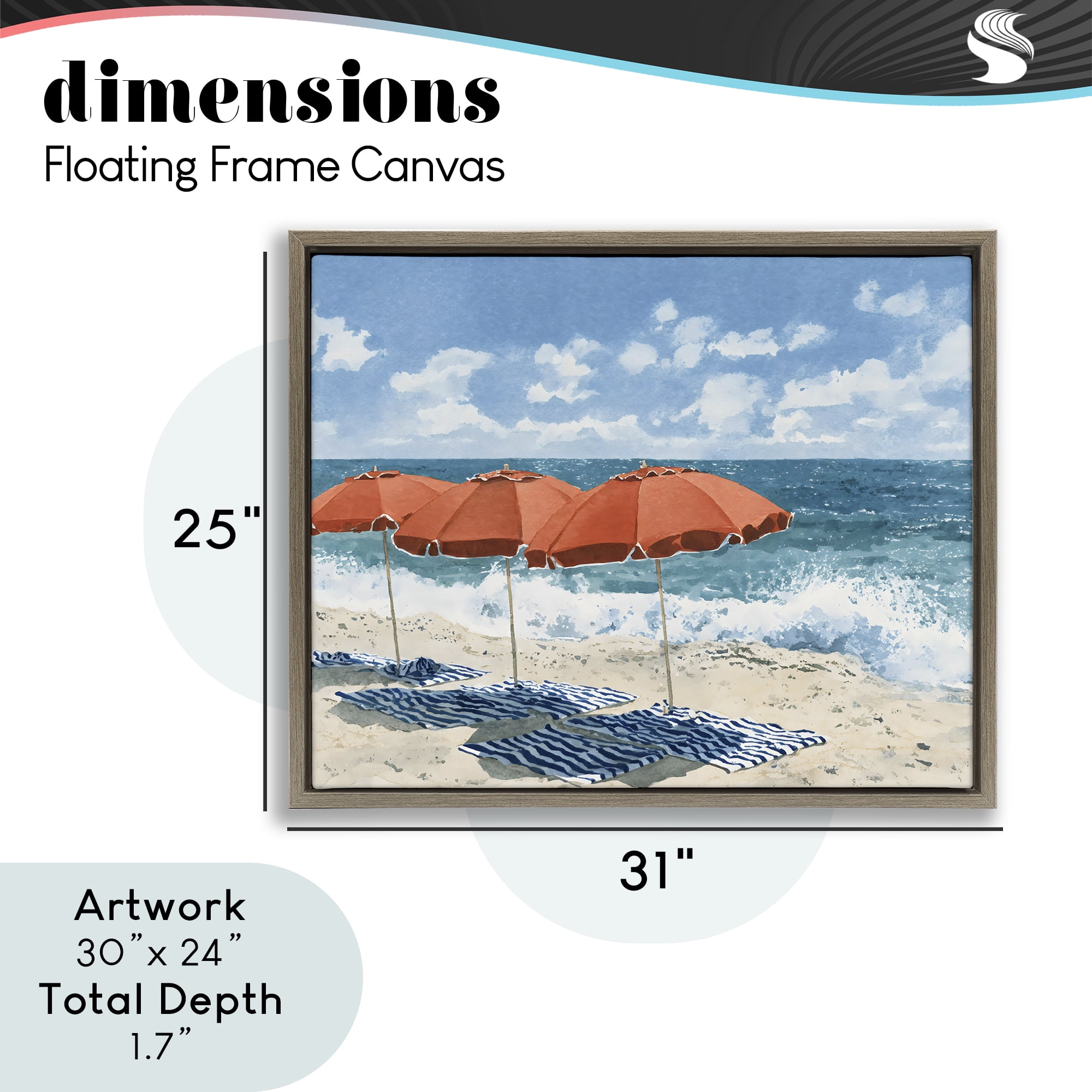 Stupell Industries Shade From The Sun Brown Framed Floater Canvas Wall Art, design by Franklyn Gregory