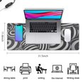 thumbnail image 5 of Black and White BallLine Theme&nbsp;pad Mousewaterproofnon Slip&nbsp;for Office Home Work Gaminggaming Mouse PadRubber Base Mousepad with Stitched Edges 31.5x11.8inches, 5 of 7