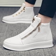 thumbnail image 5 of High-top Double-zipper Sports Casual Sneakers, Trendy British-style Versatile Casual Shoes, 5 of 9