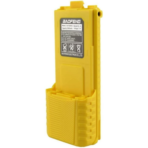 7.4V 3800mAh Li-Ion Rechargeable Battery For Baofeng UV-5R UV-5R-L BF-F8 BF-F8  BF-F9 Portable Two-Way Radio _Yellow