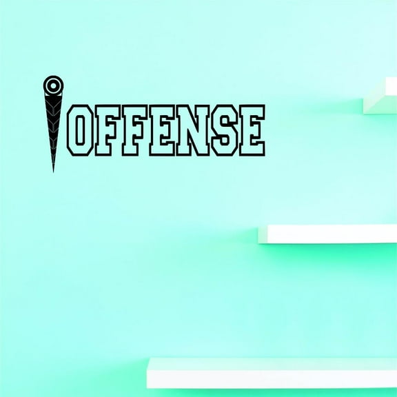 Custom Decals Offense Wall Art Size: 20 X 40 Inches Color: Black