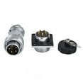 thumbnail image 3 of Aviation Connector, Stable Replacement Zinc Alloy Compact Waterproof Wire Panel Metal Connector  For Industry, 3 of 8