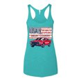 thumbnail image 2 of Wild Bobby Ford Shelby Vintage USA Country Plate Women Tri-Blend Racerback Tank Top, 2 of 6