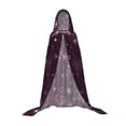 thumbnail image 7 of Honeii Snowflakes and Hearts Print Poncho Cape, Cloak Coat, Snuggly Hooded Wearable Blanket, Hooded Cape For Teenagers,Halloween Costumes-Small, 7 of 7