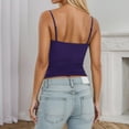 thumbnail image 4 of Women'S Tanks Camis Women'S Sexy Slim Fit Sleeveless Tank Top With Removable Padding Adjustable Strap Camisole For Layering And Casual Wear Purple XS, 4 of 6