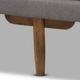 thumbnail image 6 of Baxton Studio Marit Mid-Century Modern Gray Fabric Upholstered Walnut Finished Wood Daybed, 6 of 8