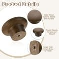 thumbnail image 3 of Uxcell 2 Pack Round Wood Drawer Knob, 1 5/8" Diameter Round Head Dresser Knobs Wooden Knobs with Screws for Furniture Drawer Dresser Wardrobe Cupboard, Walnut, 3 of 6