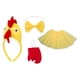 thumbnail image 3 of Disfraz de pollo de 4 piezas con falda tutú y lazo para cumpleaños y carnaval. Amarillo, 3 of 9