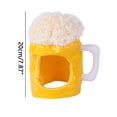 thumbnail image 5 of Pet Costume Hat Unique Yellow Mug Shape Hat Party Dress Accessories for and Small to Large Sized Dog, 5 of 10