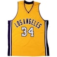 thumbnail image 2 of Shaquille O'Neal Autographed Los Angeles (Yellow #34) Custom Jersey - Beckett, 2 of 2