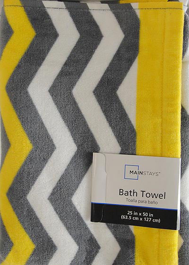 Mainstays Gray & Yellow Chefron Towel, 1 Each - image 2 of 3