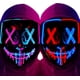 thumbnail image 1 of Poptrend Máscara de Halloween Máscara con luz LED para Festival Cosplay Disfraces de Halloween Fiestas de Disfraces, Carnaval, Regalos, 1 of 4