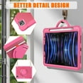 thumbnail image 4 of SaniMore Case for Apple iPad Air 11 (2024), with Shoulder Strap Pencil Slot Hybird PC TPU Back Cover 360° Ratating Handle Bracket Shockproof Anti-fall Rugged Kids Shell, Rose, 4 of 21