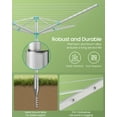 thumbnail image 3 of Retractable Outdoor Umbrella Drying Rack-Height Adjustable,164 ft Long Clothesline Holds 5 Laundry Loads,Silver & Green., 3 of 7