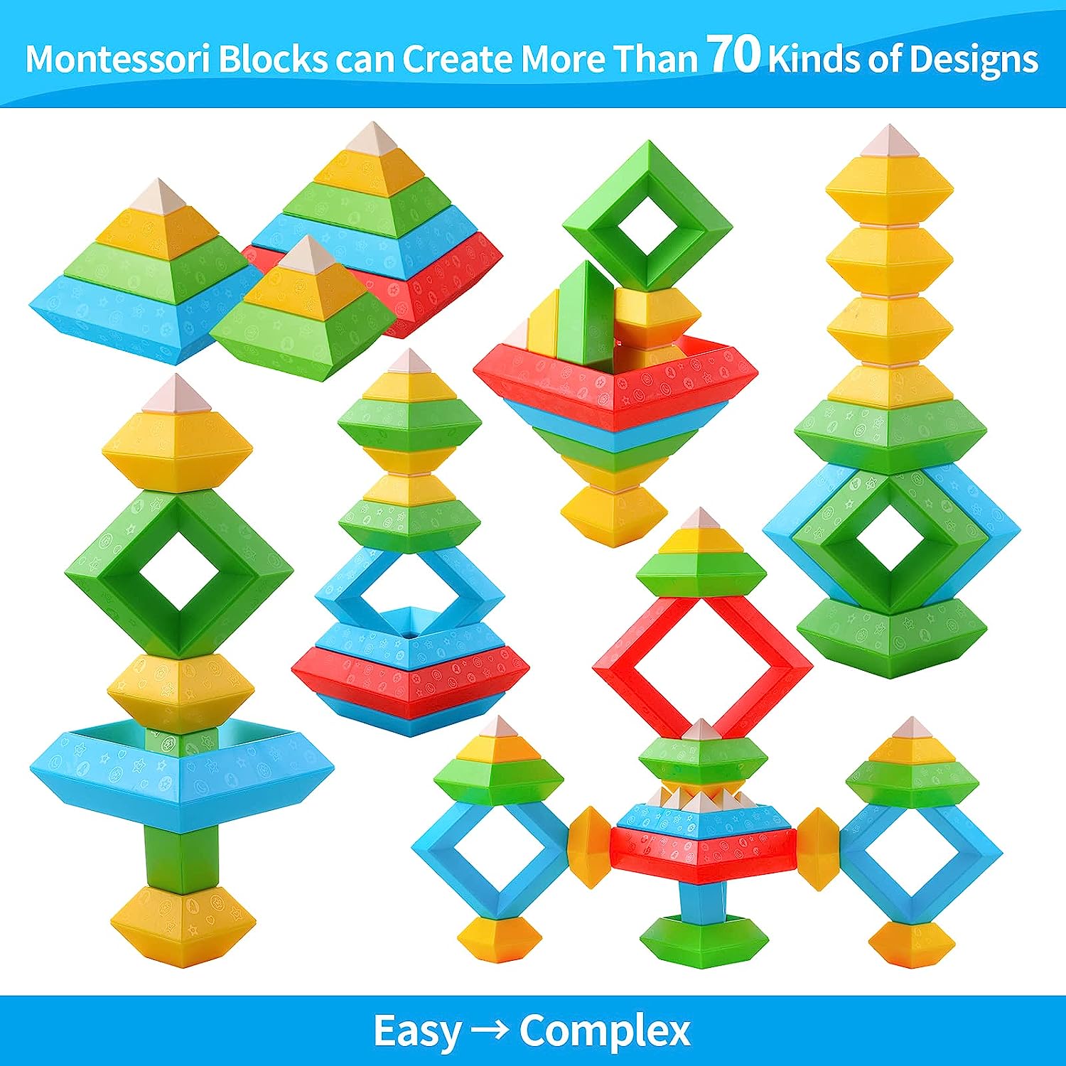 LTONLINE Montessori Stacking Blocks 30-Piece Set photo 7