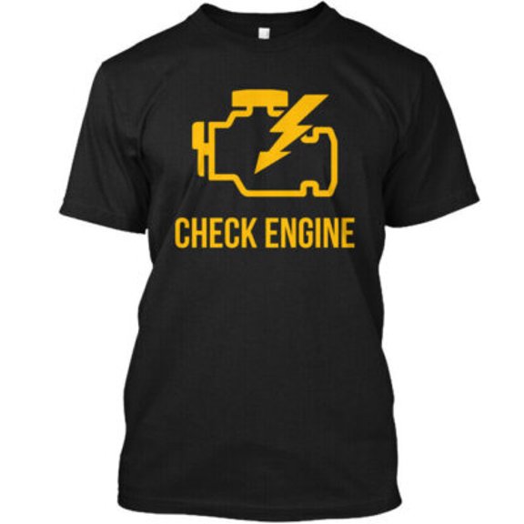 Velto Check Engine Light Tee T-Shirt Made in the USA All Size S-5XL