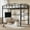 Black, variant on Juiluna Loft Bed Twin Size, Heavy Duty Metal Loft Bed Frame with Arched Guardrail and Safety Ladder, Space-Saving, No Box Spring Needed,Pink