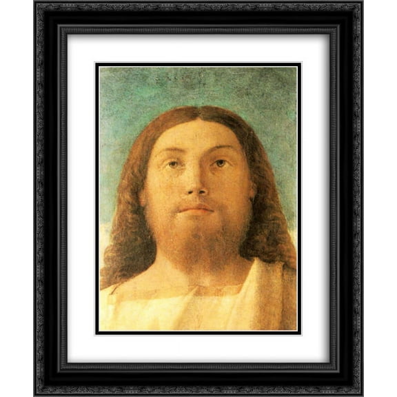 Giovanni Bellini 2x Matted 20x24 Black Ornate Framed Art Print 'The Redeemer'